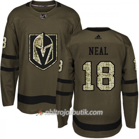 Män Ishockey Vegas Golden Knights Tröja James Neal 18 Adidas 2017-2018 Camo Grön Authentic